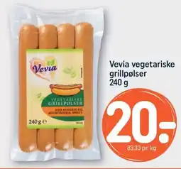 REMA 1000 VEVIA vegetariske grillpølser tilbud