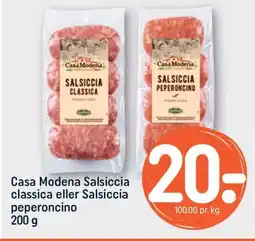 REMA 1000 CASA MODENA Salsiccia classica eller Salsiccia peperoncino tilbud