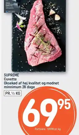 REMA 1000 SUPREME Cuvette Oksekød af høj kvalitet og modnet minnimum 28 dage tilbud