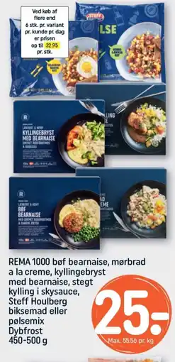REMA 1000 REMA 1000 bøf bearnaise, mørbrad a la creme, kyllingebryst med bearnaise, stegt kylling i skysauce tilbud