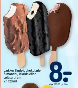 REMA 1000 Lækker flødeis chokolade & mandel, lakrids eller solbærdrøm tilbud