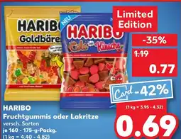 Kaufland HARIBO Fruchtgummis oder Lakritze tilbud