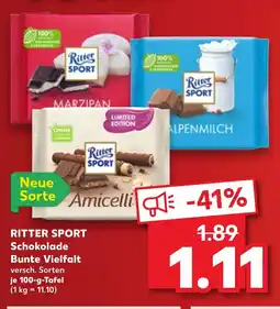 Kaufland RITTER SPORT Schokolade Bunte Vielfalt tilbud