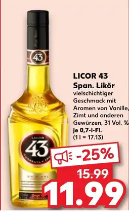 Kaufland LICOR 43 Span. Likör tilbud