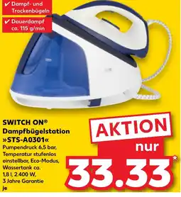 Kaufland SWITCH ON® Dampfbügelstation >>>STS-A0301<< tilbud