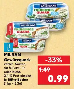 Kaufland MILRAM Gewürzquark tilbud