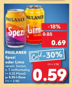 Kaufland PAULANER Spezi oder limo tilbud
