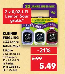 Kaufland KLEINER FEIGLING 33 Jahre-mix liköre tilbud