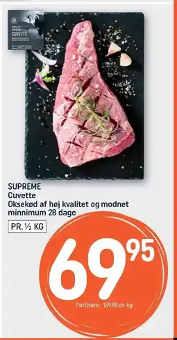 REMA 1000 SUPREME Cuvette Oksekød af høj kvalitet og modnet minimum 28 dage tilbud