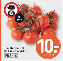 REMA 1000 Tomater på stilik Kl. kl, udelandske tilbud