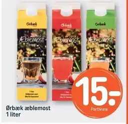 REMA 1000 Ørbæk æblemost 1 liter tilbud