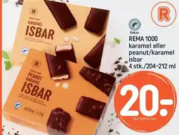 REMA 1000 REMA 1000 karamel eller peanut/karamel isbar 4 stk./204-212 ml tilbud