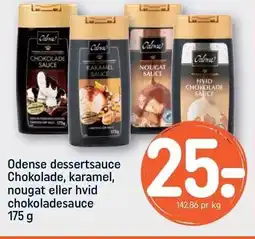 REMA 1000 Odense dessertsauce Chokolade, Karamel, nougat eller chokoldesauce 175 g tilbud