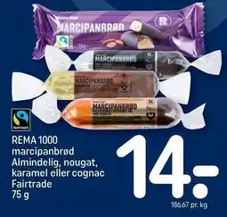 REMA 1000 REMA 1000 marcipanbrød Almindelig, nougat, karamel eller cognac tilbud