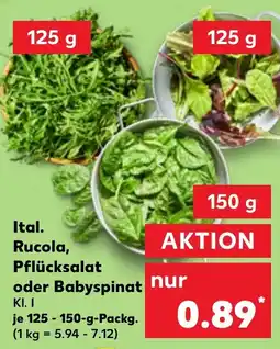 Kaufland Ital. rucola, pflücksalat oder babyspinat tilbud