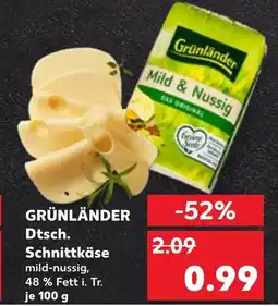Kaufland GRÜNLÄNDER Dtsch. shnittkäse tilbud