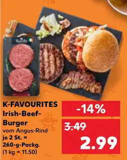 Kaufland DE K-FAVOURITES Irish-beef- burger tilbud