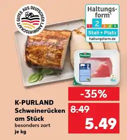 Kaufland K-PURLAND Schweinerücken am stück tilbud
