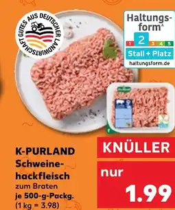 Kaufland K-PURLAND Schweine- hackfleisch tilbud