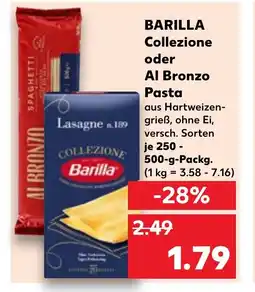 Kaufland BARILLA Collezione oder al bronzo pasta tilbud