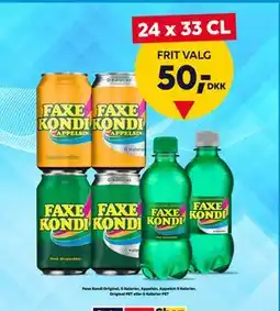 BorderShop Faxe Kondi Original, O Kalorier, Appelsin, Appelsin O Kalorier, Original PET eller 0 Kalorier PET tilbud