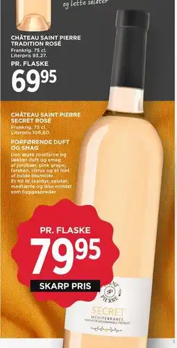 MENY CHÂTEAU SAINT PIERRE SECRET ROSÉ tilbud