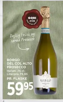 MENY BORGO DEL COL ALTO PROSECCO tilbud