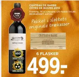 MENY CHÂTEAU DE BARBE CÔTES DE BOURG 2019 tilbud