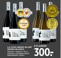 MENY LA COVA NEGRA ELLER NEGRA BLANCO tilbud