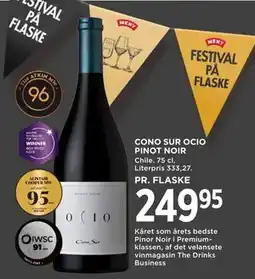 MENY CONO SUR OCIO PINOT NOIR tilbud