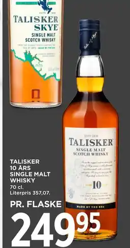MENY TALISKER 10 ÅRS SINGLE MALT WHISKY tilbud