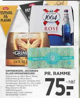 MENY GRIMBERGEN, JACOBSEN ELLER KRONENBOURG tilbud