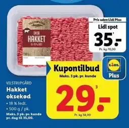 Lidl Hakket oksekød tilbud