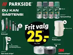 Lidl Knivsæt, Sæt med strips, Spraymaling eller Pakketape tilbud