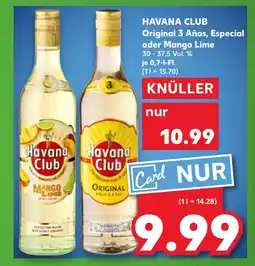 Kaufland HAVANA CLUB Original 3 años, especial oder mango lime tilbud