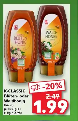 Kaufland K-CLASSIC Blüten- oder waldhonig tilbud