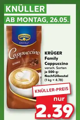 Kaufland KRÜGER Family cappuccino tilbud