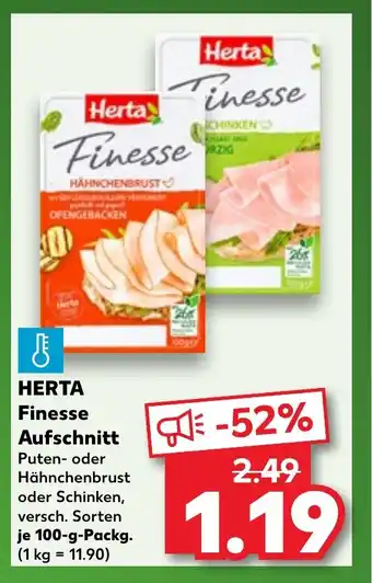 Kaufland DE HERTA Finesse aufschnitt tilbud