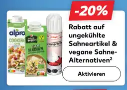 Kaufland Rabatt auf ungekühlte sahneartikel & vegane sahne- alternativen tilbud