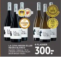 MENY LA COVA NEGRA ELLER NEGRA BLANCO - 6 FLASKER tilbud
