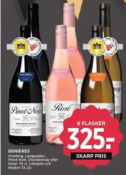MENY BENIÉRES - 6 FLASKER tilbud
