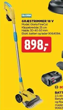 jem & fix GRÆSTRIMMER 18 V tilbud