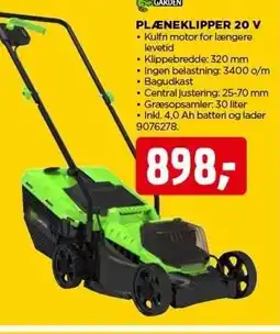 jem & fix PLÆNEKLIPPER 20 V tilbud