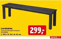 jem & fix HAVEBÆNK tilbud