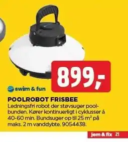 jem & fix SWIM & FUN Poolrobot FRISBEE tilbud