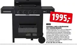 jem & fix GASGRILL MED 4 BRÆNDERE OG 1 SIDEBRÆNDER tilbud