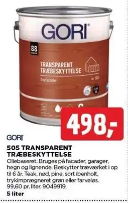 jem & fix 505 TRANSPARENT TRÆBESKYTTELSE tilbud