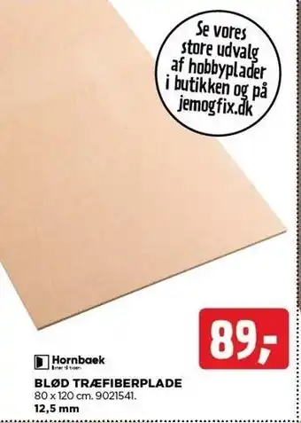 jem & fix BLØD TRÆFIBERPLADE tilbud
