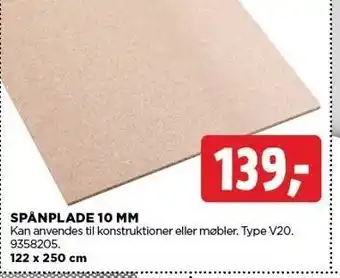 jem & fix SPÅNPLADE 10 MM tilbud