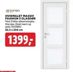 jem & fix HVIDMALET MASSIV FASHION 3 GLASDØR tilbud
